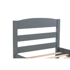 Base de cama individual con plataforma, cajón de almacenamiento y soporte de láminas de madera, no necesita somier