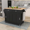 Carro de cocina negro/blanco/verde menta con hoja abatible y puerta corrediza estilo granero | Ruedas | 1 persona