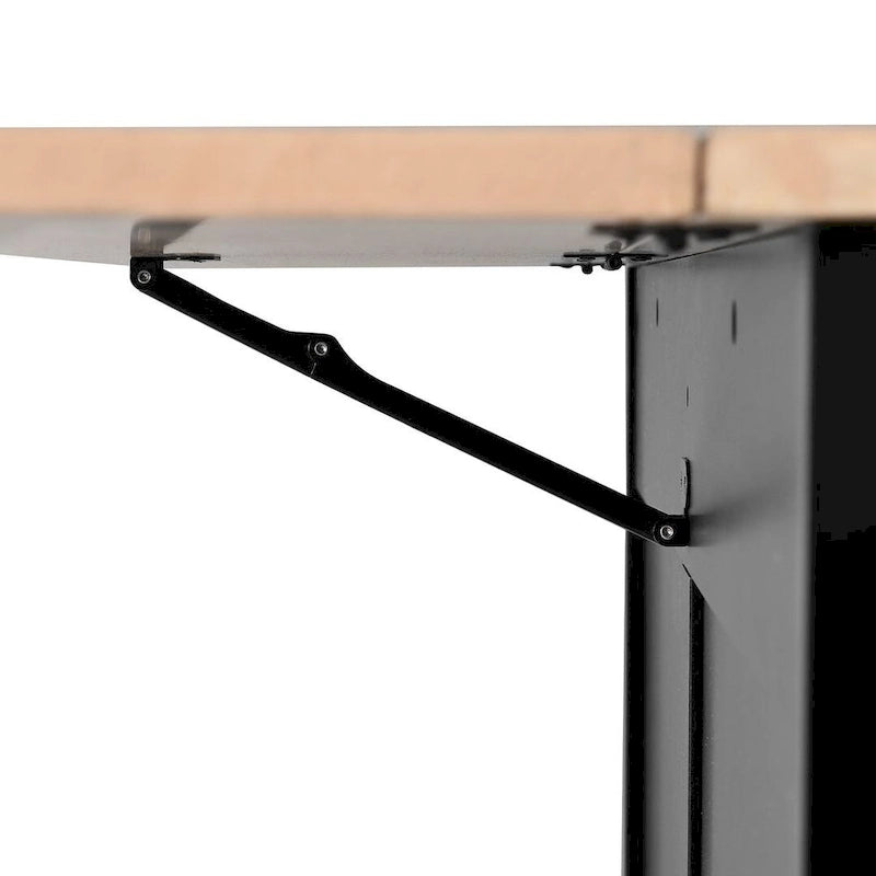 Carro de cocina negro/blanco/verde menta con hoja abatible y puerta corrediza estilo granero | Ruedas | 1 persona