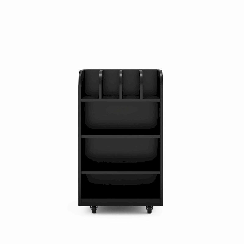 Carrito de cocina rodante de 6 niveles en blanco/negro con especiero, para 1-2 usuarios
