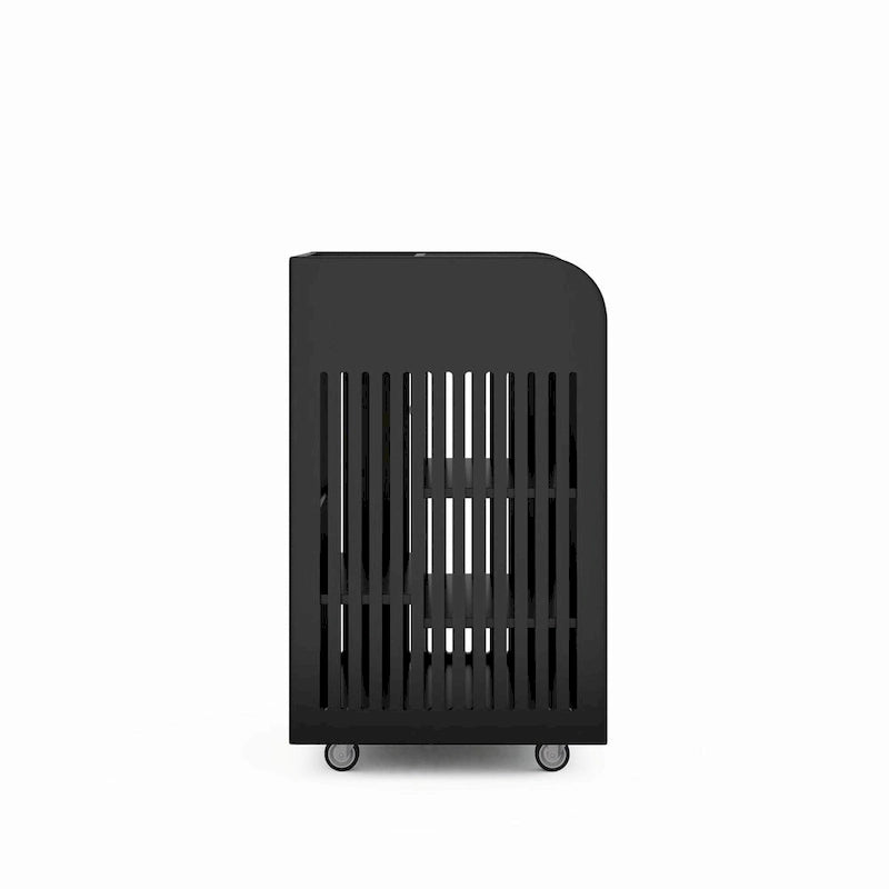 Carrito de cocina rodante de 6 niveles en blanco/negro con especiero, para 1-2 usuarios