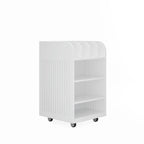 Carrito de cocina rodante de 6 niveles en blanco/negro con especiero, para 1-2 usuarios