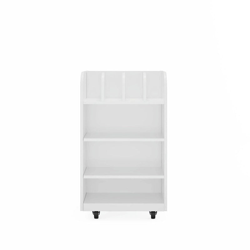 Carrito de cocina rodante de 6 niveles en blanco/negro con especiero, para 1-2 usuarios