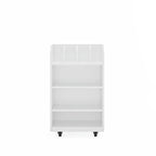 Carrito de cocina rodante de 6 niveles en blanco/negro con especiero, para 1-2 usuarios