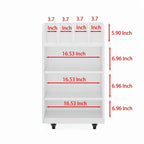 Carrito de cocina rodante de 6 niveles en blanco/negro con especiero, para 1-2 usuarios