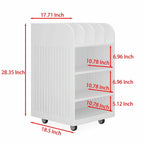 Carrito de cocina rodante de 6 niveles en blanco/negro con especiero, para 1-2 usuarios