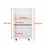 Carrito de cocina rodante de 6 niveles en blanco/negro con especiero, para 1-2 usuarios