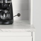 Despensa de cocina en imitación mármol blanco / piedra negra / nogal / roble gris y blanco – 4 estilos, montaje para 1 persona