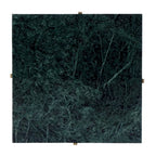 Mesa Auxiliar Cuadrada de Metal con Cubierta de Mármol, Mármol Verde/Multicolor, para 1