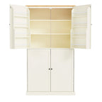 Armario/Despensa de Cocina Independiente Alto de 40.2x20x71.3 pulgadas con 2 Cajones, 2 Estantes Ajustables, 8 Estantes en la Puerta