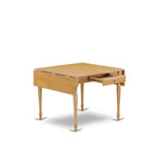 East West Furniture juego de mesa incluye una mesa de comedor rectangular con extensión de hojas abatibles y sillas de comedor (opciones de piezas)