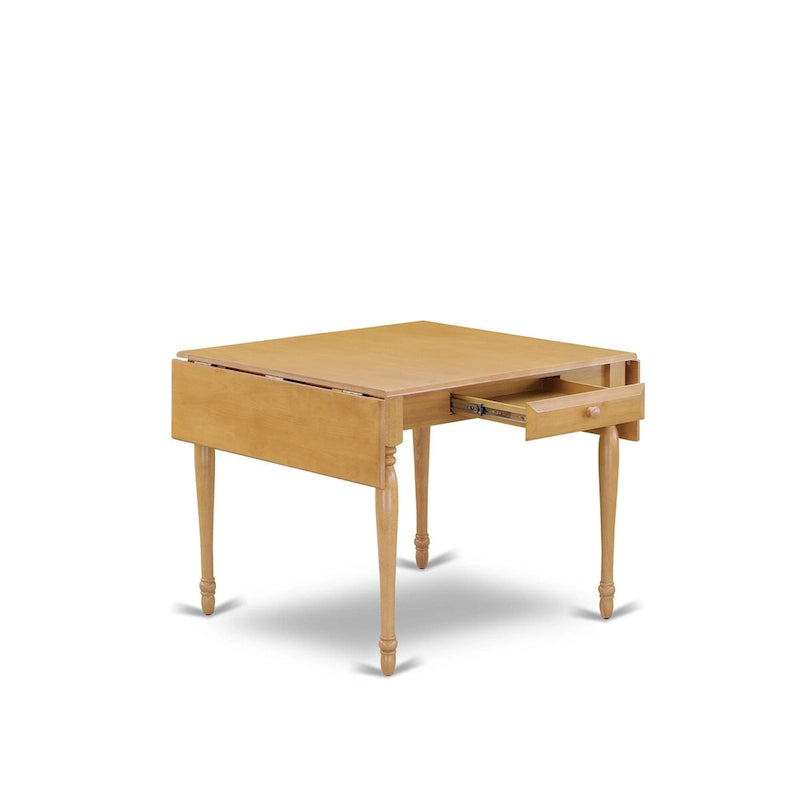 East West Furniture juego de mesa incluye una mesa de comedor rectangular con extensión de hojas abatibles y sillas de comedor (opciones de piezas)