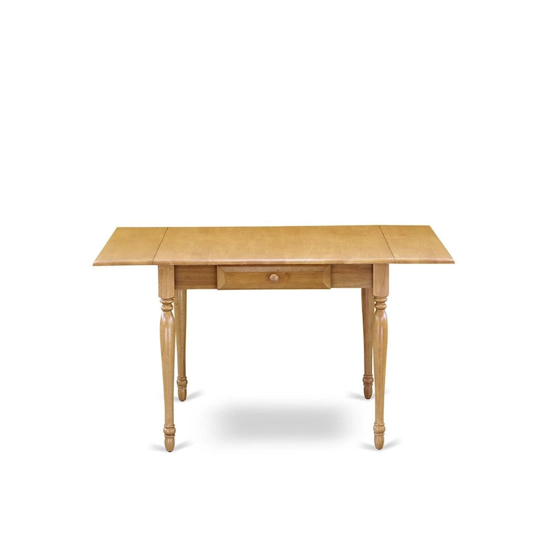 East West Furniture juego de mesa incluye una mesa de comedor rectangular con extensión de hojas abatibles y sillas de comedor (opciones de piezas)