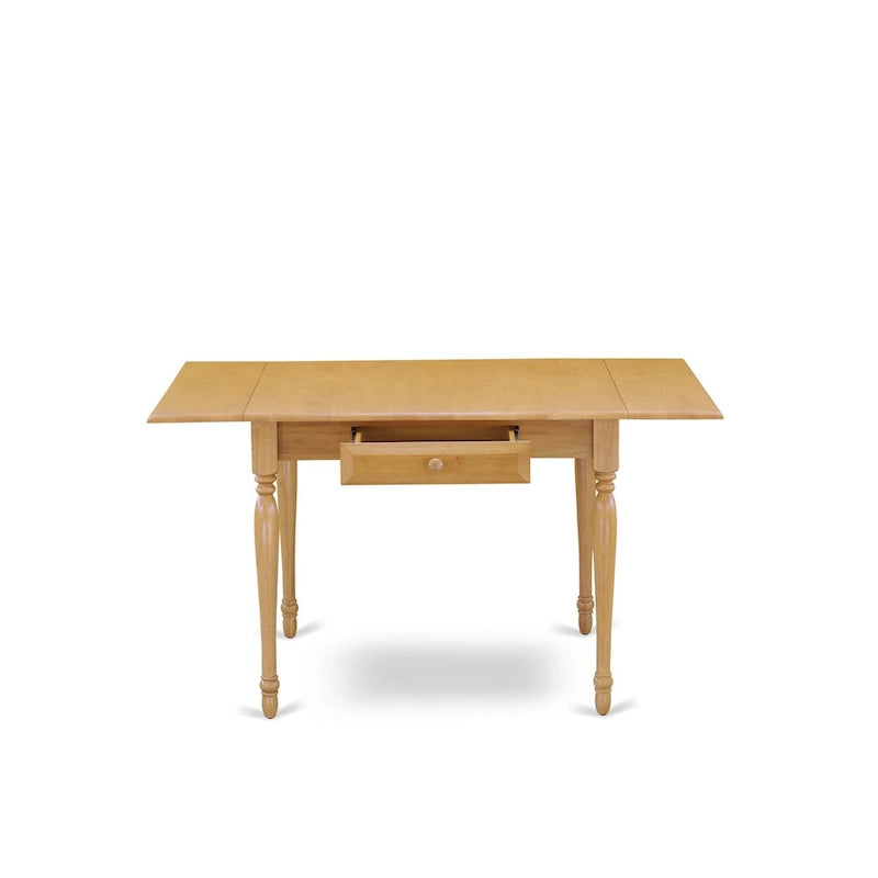 East West Furniture juego de mesa incluye una mesa de comedor rectangular con extensión de hojas abatibles y sillas de comedor (opciones de piezas)