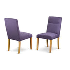 East West Furniture juego de mesa incluye una mesa de comedor rectangular con extensión de hojas abatibles y sillas de comedor (opciones de piezas)