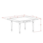 East West Furniture juego de mesa incluye una mesa de comedor rectangular con extensión de hojas abatibles y sillas de comedor (opciones de piezas)