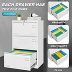 Archivador lateral metálico de 3 cajones, negro / negro y blanco / blanco, con cerradura, para 1 persona