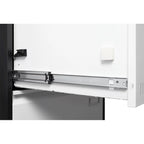 Archivador lateral metálico de 3 cajones, negro / negro y blanco / blanco, con cerradura, para 1 persona