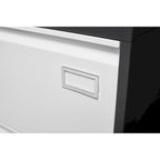Archivador lateral metálico de 3 cajones, negro / negro y blanco / blanco, con cerradura, para 1 persona