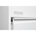 Archivador lateral metálico de 3 cajones, negro / negro y blanco / blanco, con cerradura, para 1 persona