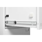 Archivador lateral metálico de 3 cajones, negro / negro y blanco / blanco, con cerradura, para 1 persona