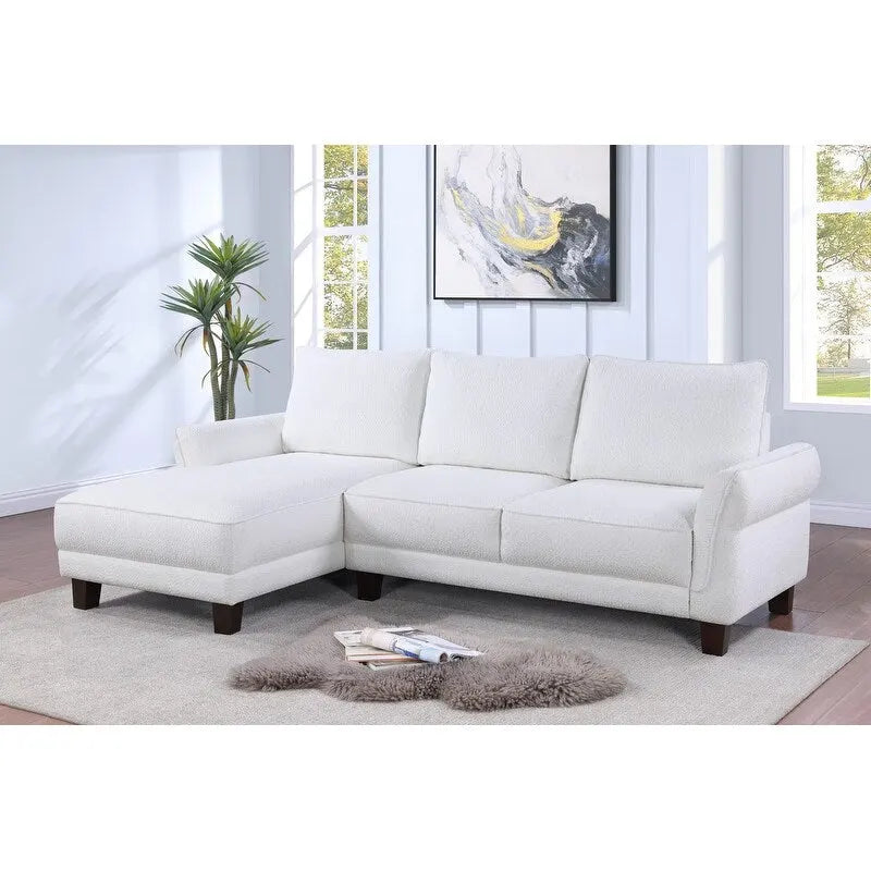 Sofá seccional ancho Belle Sherpa 96 con chaise longue a la izquierda
