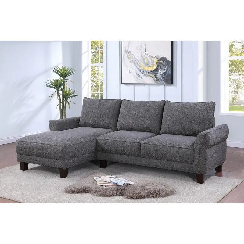 Sofá seccional ancho Belle Sherpa 96 con chaise longue a la izquierda