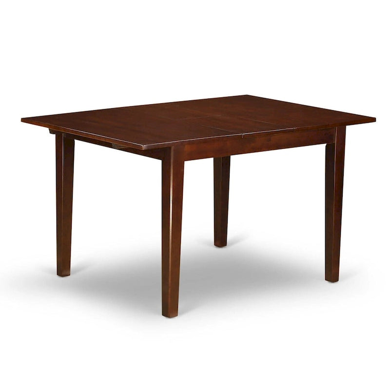Mesa de comedor rectangular con extensión (hoja de mariposa) de suero de leche/cerezo y caoba, para hasta 6 personas