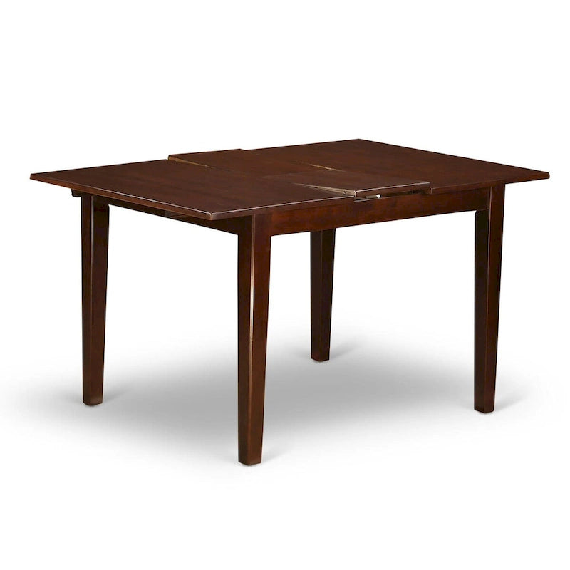 Mesa de comedor rectangular con extensión (hoja de mariposa) de suero de leche/cerezo y caoba, para hasta 6 personas