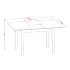 Mesa de comedor rectangular con extensión (hoja de mariposa) de suero de leche/cerezo y caoba, para hasta 6 personas
